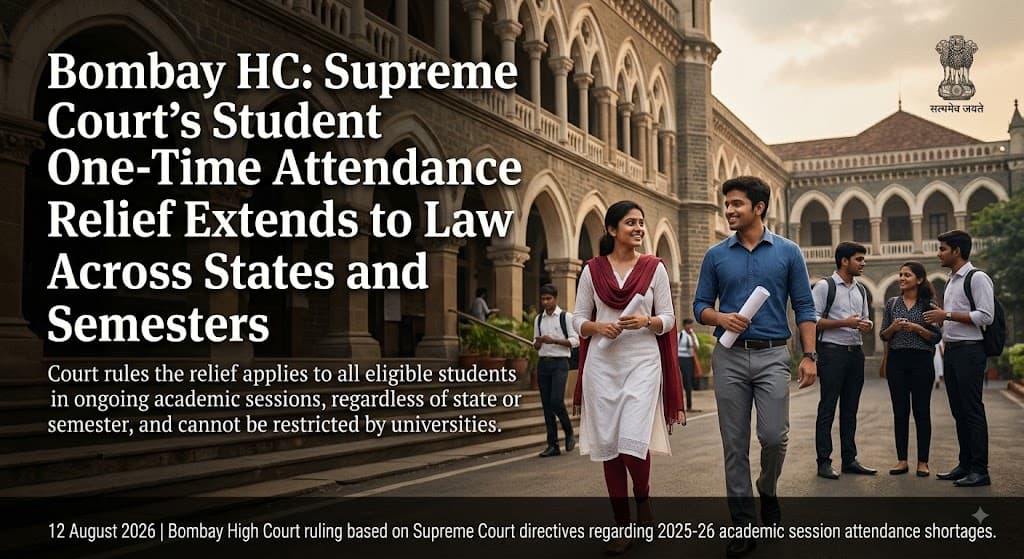 Bombay High Court Holds Supreme Court's One-Time Attendance Relief Applies to Law Students Across States and Semesters