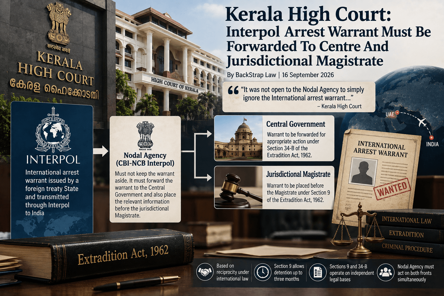 Kerala High Court: Interpol Arrest Warrant Must Be Forwarded To Centre And Jurisdictional Magistrate